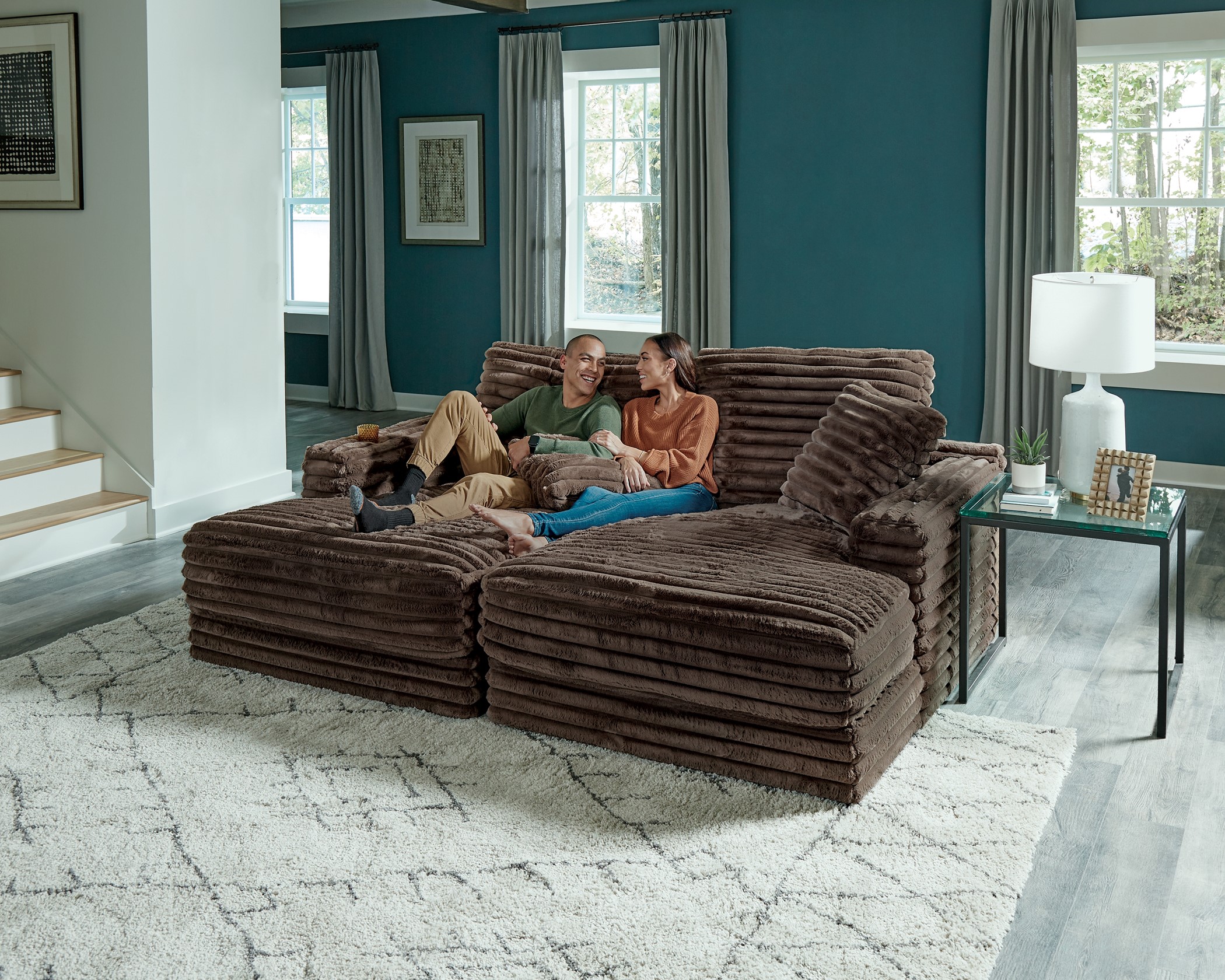 (image for) 3045 Chocolate Double Lounge Chaise